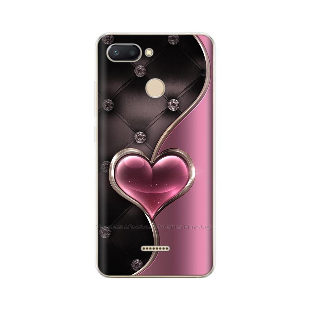 For Redmi 6 Phone Cover Transparent Silicone TPU Protective Cats Flower Print Covers Case For Xiaomi Redmi 6 6A Redmi6 Funda