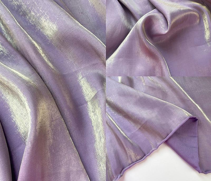 Seide Leinen Mischgewebe Damenkleid Maßgeschneidert Seide Leinen Mode Stoff