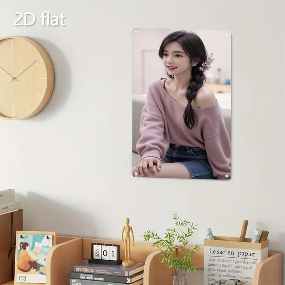 Segno Metallico Coreano Decorazione Murale Kpop Idol Femminile Lamiera Stagnata Retrò Bar di Casa Caffetteria Regalo di Natale Compleanno