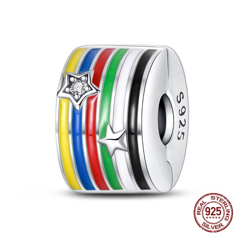 Compatible With Authentic Original Bracelets and 3MM Bracelets Do It Yourself European Football Charm Bead Components 100% Copper Metal High Quality