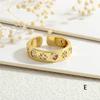 Heart and Star Zircon Open Ring: Chic European-American Luxury Women's Style