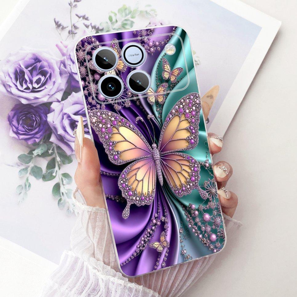 Flower Butterfly Luxury Girly Fashion Casing For Honor Win 5G AAP-AN00 Phone Case Soft Slim Clear Silicone TPU Back Cover