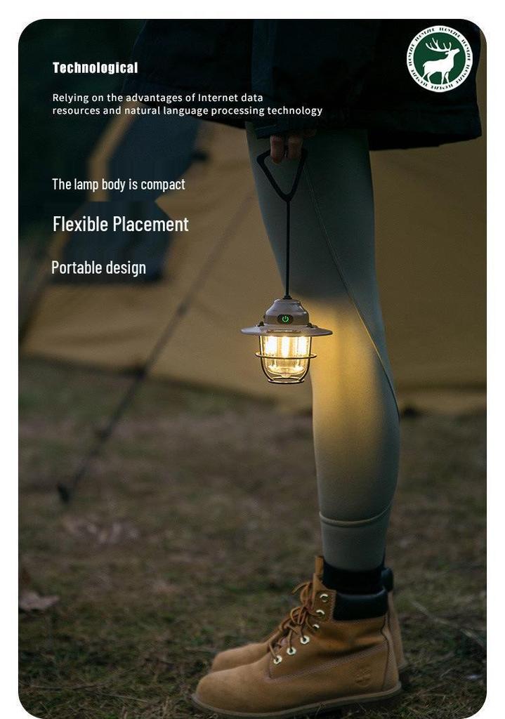 Retro Pinecone Lantern - Ultra-Long Battery Outdoor Camping & Tent Lamp