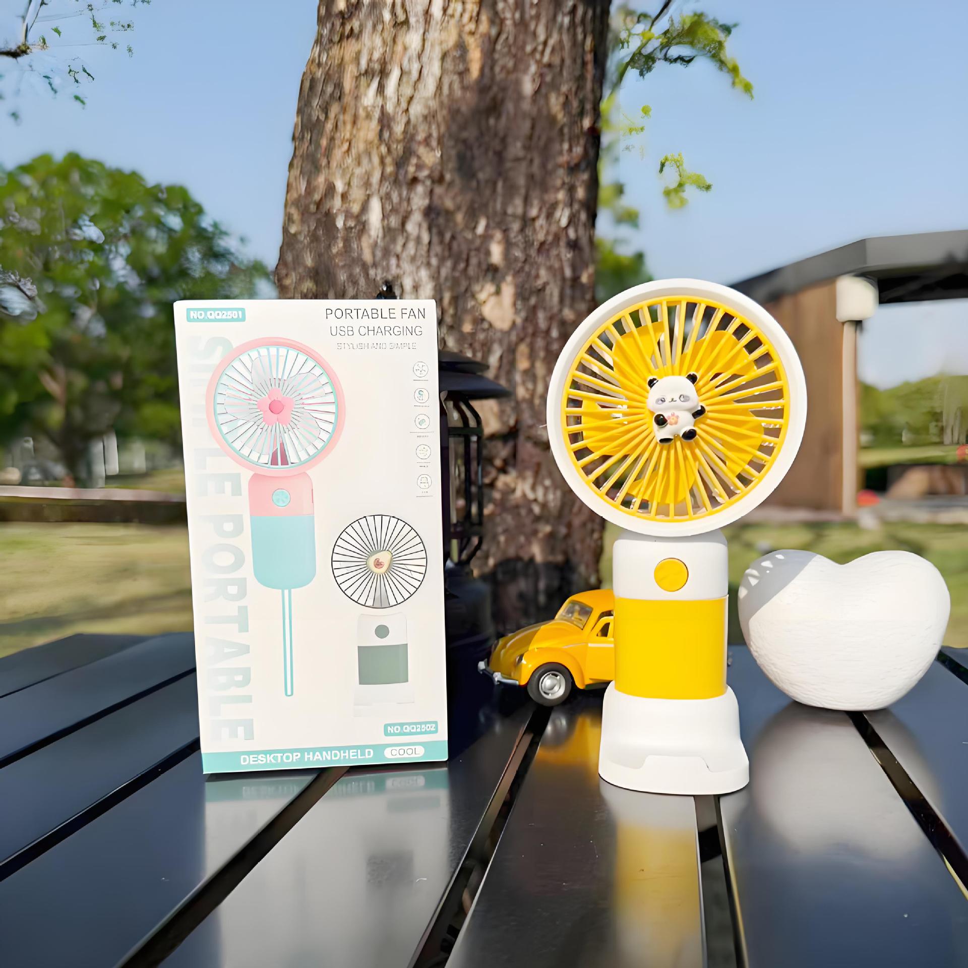 Portable USB Rechargeable Silent Mini Desk Fan 8*6*5.3 CM
