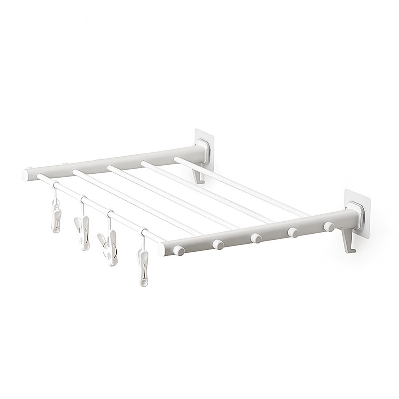 

Настенная сушилка для одежды складная телескопическая без перфорации пластиковая сушилка для белья для помещения балкона 530 мм 4 зажима