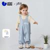minibala Kids' Long-Sleeve T-Shirt and Denim-Style Overalls Set