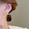 Zircon Resin Flower Earrings Fashion Stud Earrings Light Luxury Premium Versatile Earrings Women