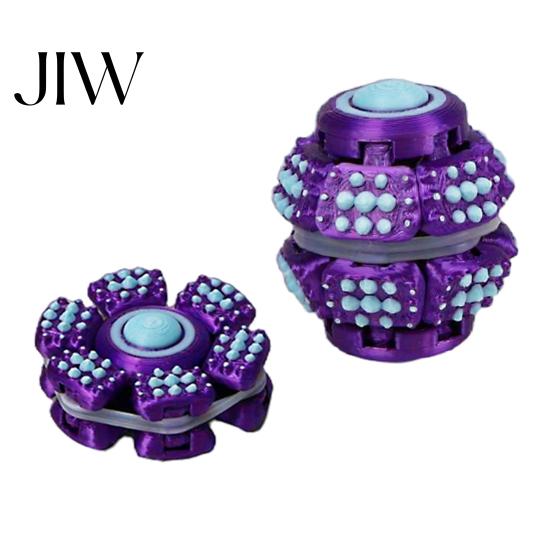 Decompression Toy Rubber Band Press Toy, Stress Anxiety Relief Fidget Spinner, 3D Anti-anxiety Printed Relaxation Desk for Kids Teens Adults
