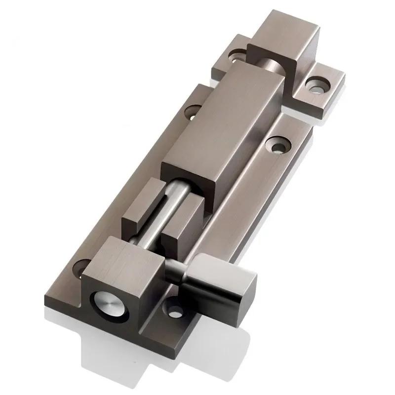 

2,3 Inches Door Latch Sliding Lock Door Drawer Barrel Bolt Protective, Silver Thick Aluminum Alloy Unlatching Door Lock with 2 inch