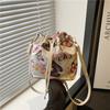 Casual Art Canvas Bag Women's Autumn New Tote Bag Large Capacity Butterfly Strawberry Bucket Bag