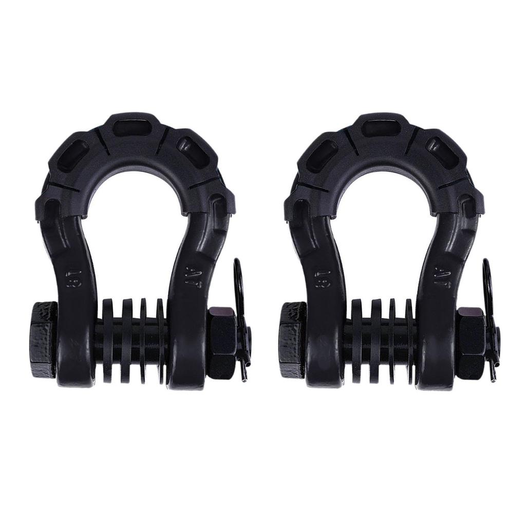 2 Pieces D Ring Shackles Off Road Towing Accessories,Rugged Heavy Duty Tow for Strap