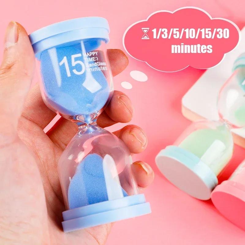 Hourglass Set 1-60 minutes Creative home Chronograph ornaments Plastic safety Sand Clock Hourglass for Children Kids Gift 1pcs