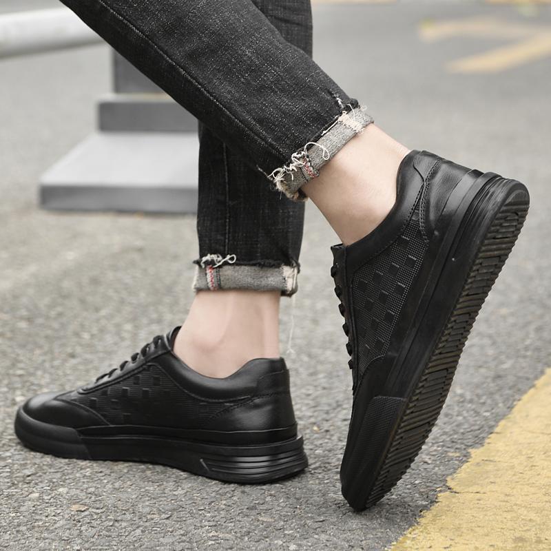 Mode Allround Herren Tennisschuhe Herren Echtleder Flache Freizeitschuhe 2024 Neue Leichte Sneaker Atmungsaktive Sportschuhe Schuhe