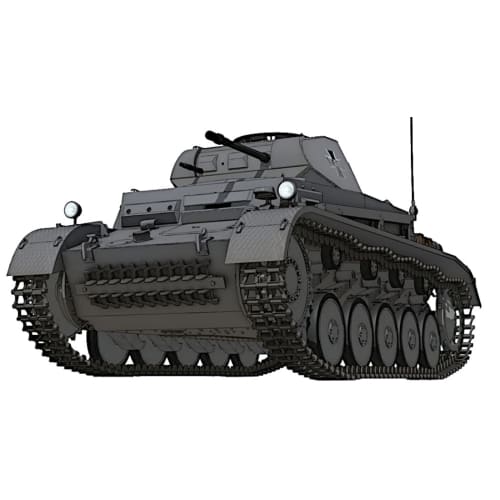 PLATZ Girls Und Panzer Final Chapter: Panzer II Ausf.F, Kuromorimine Girls' Academy, Winter Tracked Cup Semi-Finals, Battle In the Valley! 1/35 Scale