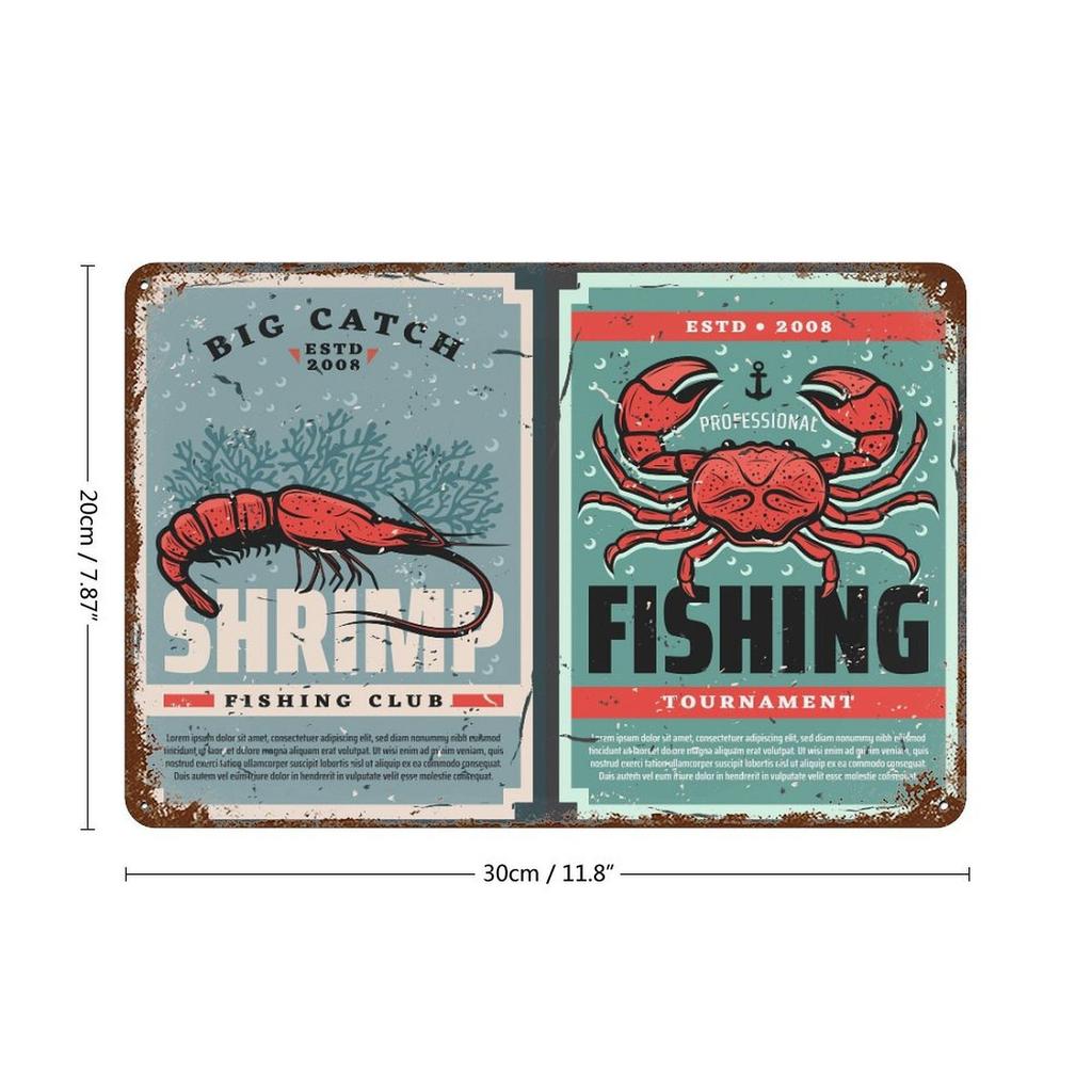 1-Pack Vintage Aged Metal Wall Plate, 20×30cm and 30×40cm, Rust-effect Decor for Bar, Kitchen or Living Space