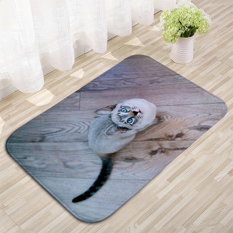 Dinosaur Pattern Wolf Pattern Floor Mat Bathroom Door Mat SofaPet Mat Corridor Balcony Non -Slip Decorative Carpet