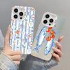 Fish Sardine Painting Art Silver IMD Phone Case For iPhone 17 Pro Max 16 15 Pro 14 13 Mini 12 11 XR 17Air Plus Hard Matte Cover