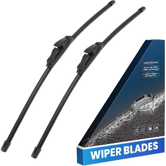 

KAX [Durable and Stable] wiper blade 24 +19 ,All-Season Automotive Replacement Front Windshield Wiper Blades with Top Lock for Jetta,Golf,Passat,Easy 22 +22 Pinch Tab