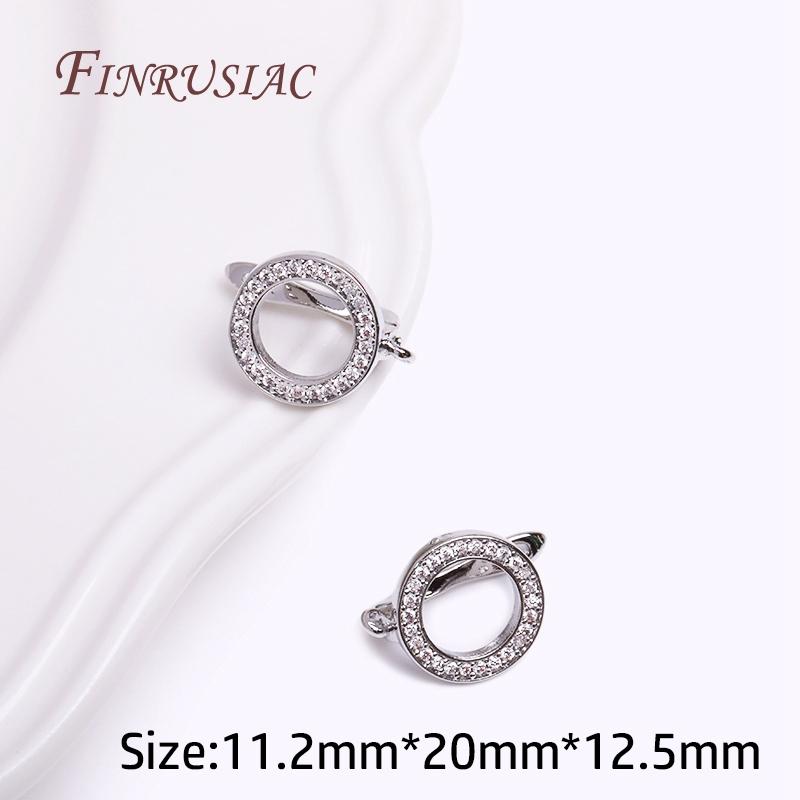 18k Gold Plated Inlaid Shiny Zircon Hollow Round Earring Hook Clasp Earring Making Supplies Wholesale