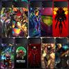 Game M-METROID Phone Case For Samsung Z Flip 7 6 5G Galaxy Z Flip 5 4 3 Black Hard Cell Cover Luxury PC Shell Coque