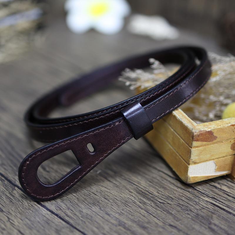 Cintura estiva da donna con nodo - Accessorio in vera pelle per stringere la vita, per abiti, gonne e maglioni