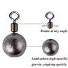 10PCS Round Ball Jig Head Deep Water Round Ball Sinkers Fishing Weights Sinkers  Deep Water