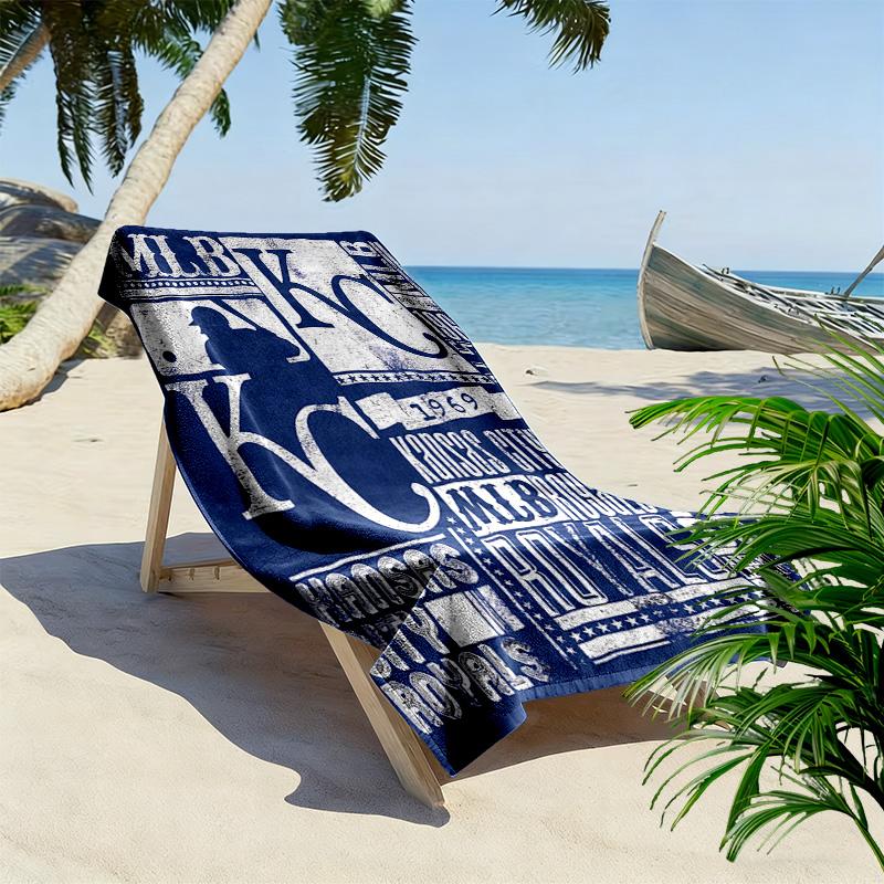 Kansas City Print Beach Towel, Large Soft Quick Dry Towel for Beach Camping Swimming