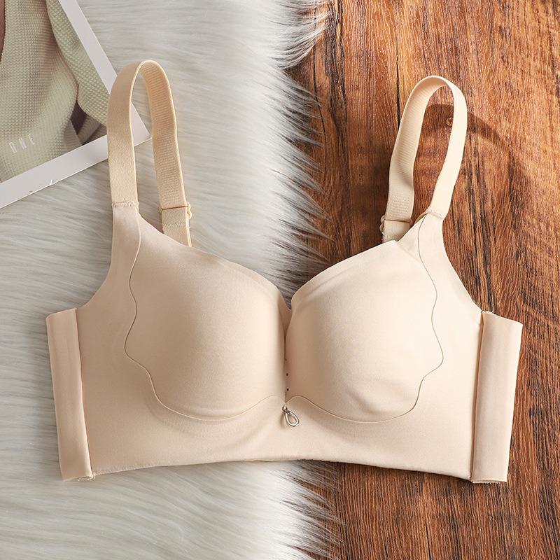 Women Seamless Wireless Thin Cup Push Up Anti Sagging Adjustable Bra