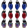 4pcs Universal Wheel Tyre Valve Caps Aluminum Grenade Bomb Shape Bicycle Tire Air Valve Cover for