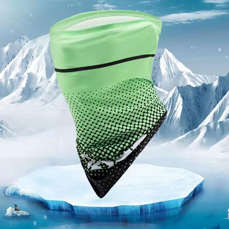

Ice Silk Sunscreen Face Mask for Outdoor Activities: Fishing, Hiking, Cycling, and Racing Neck Gaiter. Dustproof and Summer Headscarf. One Size