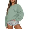 Women's Casual Fashion Round Neck Long Sleeve Sweatshirt With Pockets