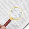 10X Handheld Magnifying Glass Reading Magnifier with Wooden Handle