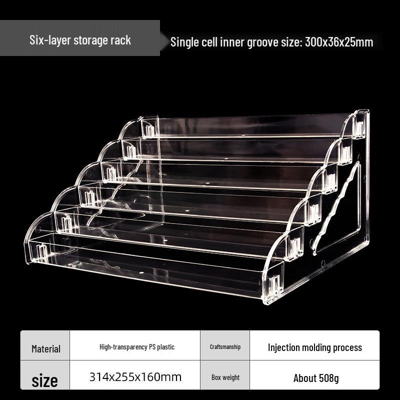 Mehrschichtiges transparentes Displayregal für Nagellack, Lippenstift und Kosmetik