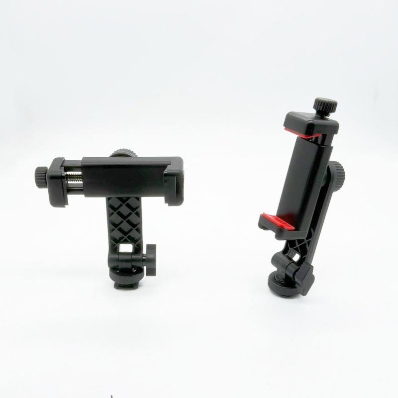 Multifunctional DSLR Tripod: Rotating Phone Clip & Cold Shoe Mount for Live Streaming