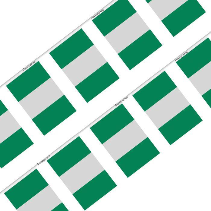 Guirlande Drapeau - Nigeria - 100 Pièces - 14 X 21 Cm - Polyester - Extérieur