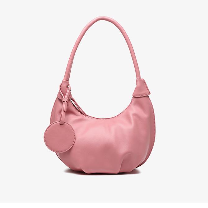 IELGY Cloud Bag Korean Style Niche High-End French Style Pleated Fashion All-Match Soft Leather Portable Dumpling Bag