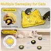 Interactive Cat Toys for Indoor Cats, Electric Cat Ball Fast Rolling in Pouch, Motion Activated Chirping Cat Toy, Hide and Seek Cat Toy with LED
