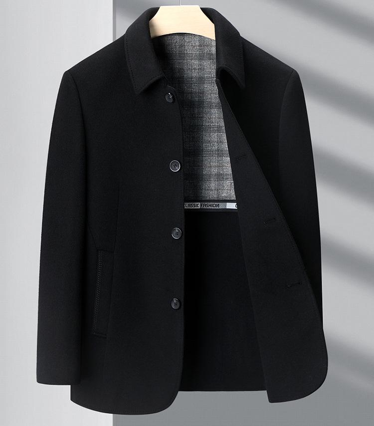 Men's Mid-Length Business Casual Double-Faced Cashmere Coat