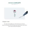 BAMOER 925 Sterling Silver Pink Zircon Rose Flower Bead Charms for Women Original Bracelet Bangle Necklace DIY Jewelry