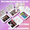 Sponge pentru Nail Art Foarte Saturat Gel cu Pigment Culoare 4/9/12 Culori pentru Unghii DIY Nail Art