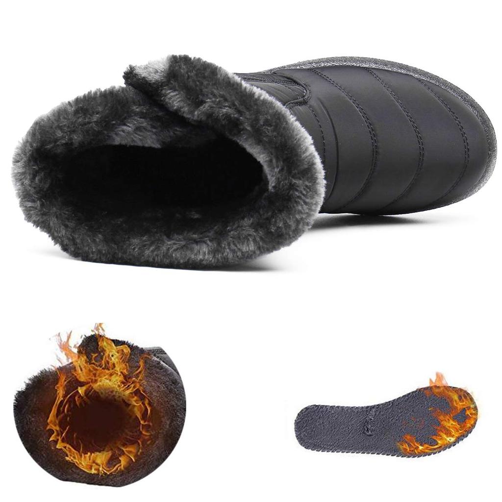 Eagsouni Snow Sheepskin Cold Weather and Women's Boots, Boots, Shoes, Warm, Fluffy, Water-Repellent, Non-Slip