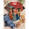 3D-gedrucktes Damen-Kurzarm-T-Shirt, Übergrößen Damenbekleidung, modisch und vielseitig, lässig, Alltagskleidung