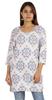 Moomaya Womens Tops Rayon Block Print Tunic 3 4th Sleeve Tunic Summer Blouse