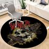 1PC Slayer Skull Office Round Area Rug, Indoor Mat Suitable For Office, Under Office Chairs Bedroom Living Room Home Decor DT1212105
