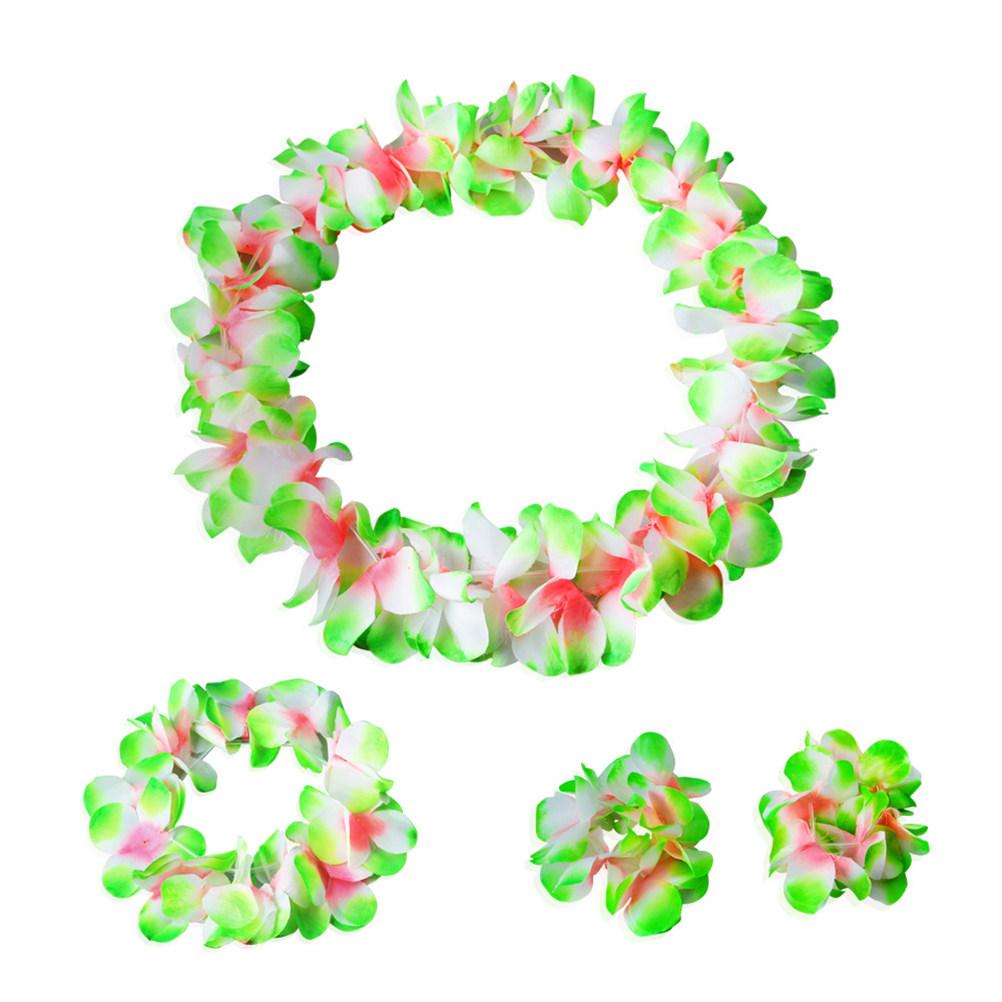4Pcs Floral Garland Crown Handmade Flower Wreath Headband for Adults Festival Wedding Party Beach Event Summer Costume