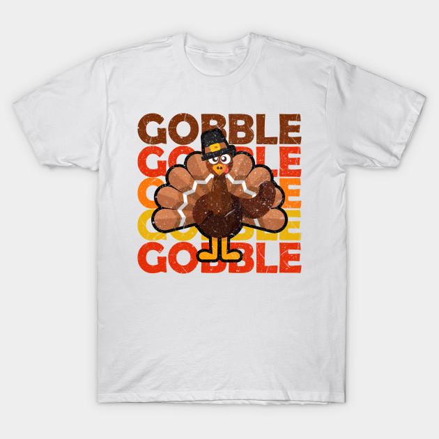 T Shirt Kadın Gobble Gobble Gobble Şükran Gömlek Harajuku Baskı Kawaii