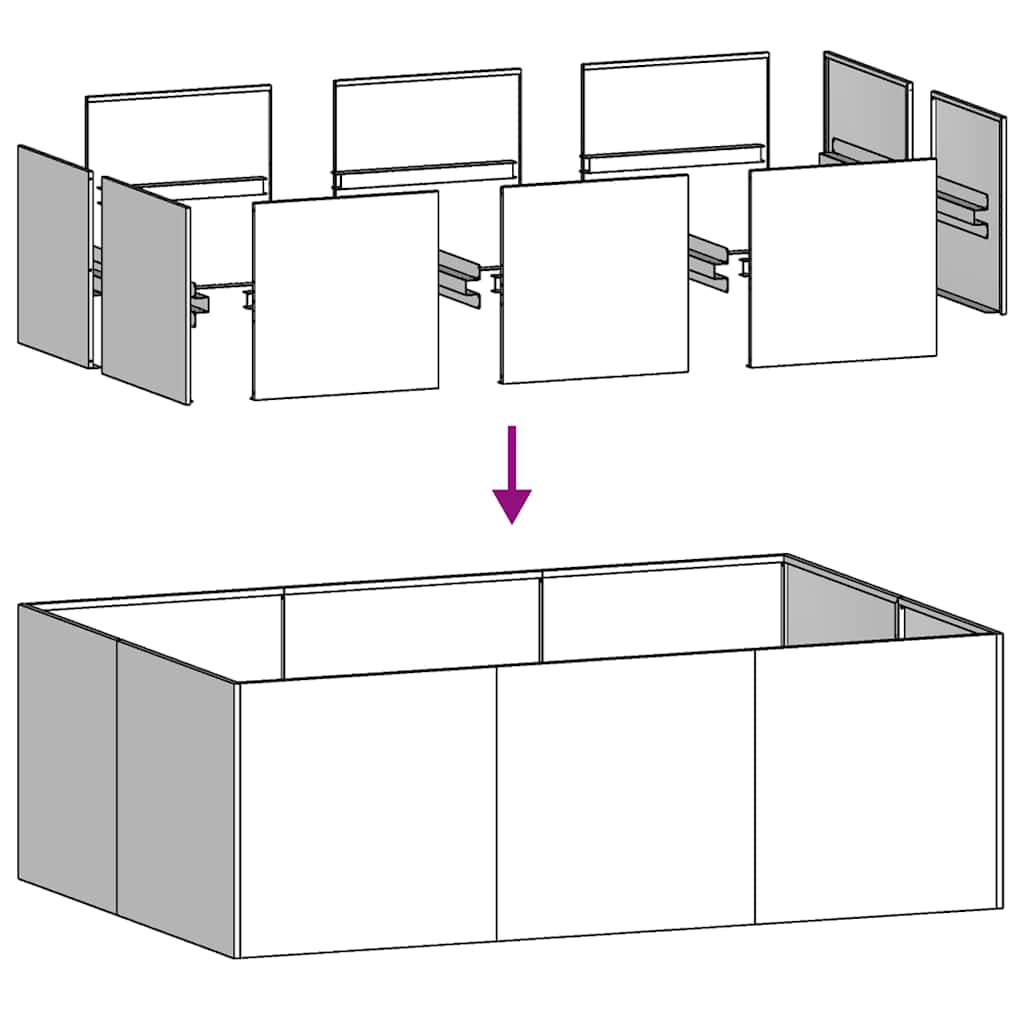 Planter Box 120x80x40 cm Galvanized Steel