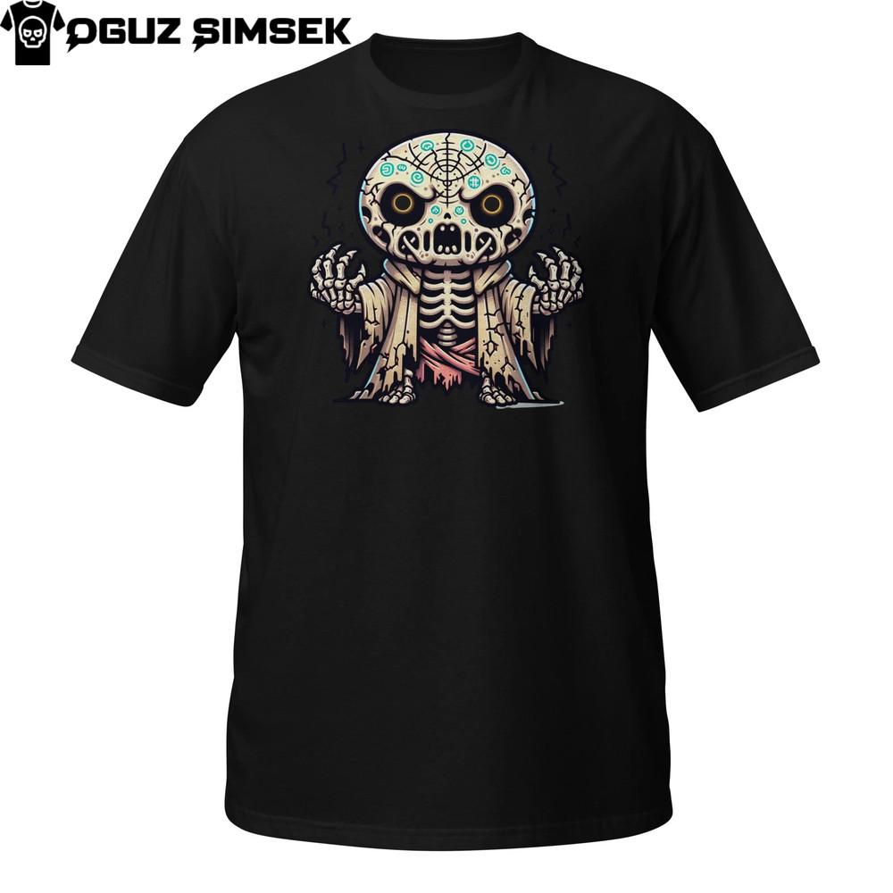 

Undead Spellcaster T-Shirt | Skeleton Wizard with Magic Aura | Gothic Mage Tee 3XL
