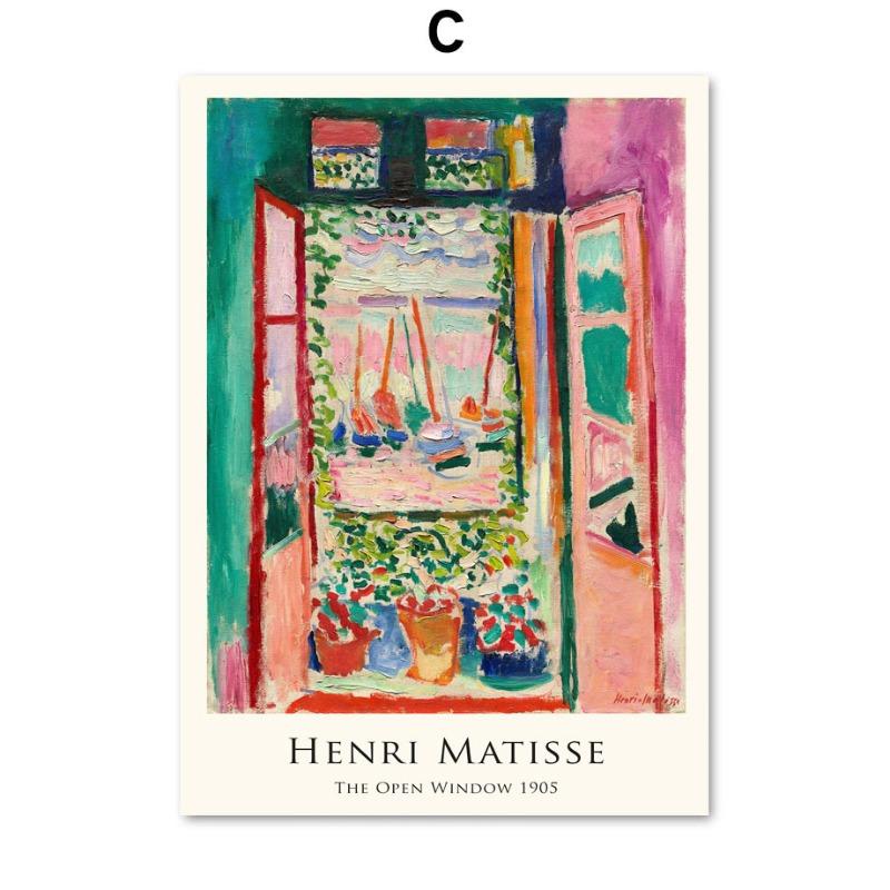 

Винтажная Абстракция Матисс Выставка Пейзаж середины века Плакаты Печать Настенное искусство Картина на холсте Картина Гостиная Домашний декор 21cm×30cm NoFrame