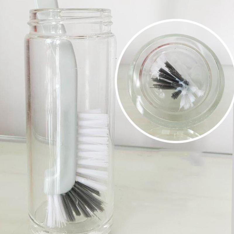 Brosse de nettoyage en plastique blanche à long manche pour la cuisine et la maison